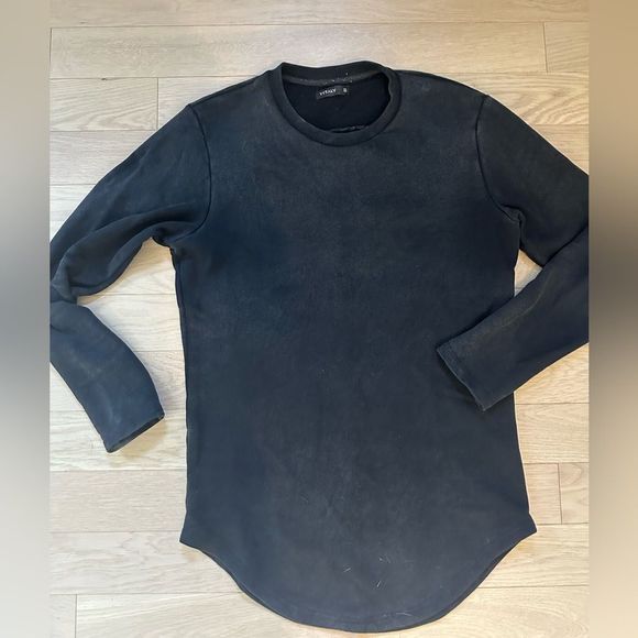 VITALY long sweater - washed black vintage look - Picture 3 of 7